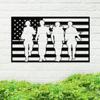 American Flag Sign, Metal Door Sign, Home Decor, Housewarming Gift, Wedding Gift, Metal Gift, Outdoor Sign, Metal Wall Art view 1