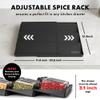 EDELHAUS Spice Drawer Organizer - Expandable Spice Rack for Drawer, Black Seasoning Organizer for Drawer Spice Organizer, Spice Organization Seasoning rack insert for Cabinet (Jars Not Included) view 2