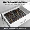EDELHAUS Spice Drawer Organizer - Expandable Spice Rack for Drawer, Black Seasoning Organizer for Drawer Spice Organizer, Spice Organization Seasoning rack insert for Cabinet (Jars Not Included) view 3
