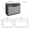 HAOKAZLBR Shoe Bench for Living Room, Entryway Bench, Wooden Shoe Cabinet Shoe Bench Shoe Storage Rack with Fabric Cushion Seat, for Hallway Bedroom 60/80x30x50cm (Size : 80x30x50cm) view 3