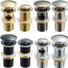 BHYTAF Sink Basin Plug Drain Bathroom Sink Stopper Washbasin Pop Up Drain Plug Cover Waste Pipe Drainer with Or Without Overflow for Bath Accessories (Color : C) view 2
