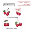CoziDek Cherry Wall Stickers,Cherry Wall Decals Peel and Stick for Kitchen Decor,Cherries Wallpaper Peel and Stick,Cherry Wall Art Decal Stickers 56 pcs view 2