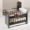 JESLEI Adjustable Upper Kitchen Cabinet Storage, Kitchen Cupboard Shelf Pull Down for Space-Saving, Wall Mounted Appliance Lifting Storage Basket for Spice Storage (Size : 18.1"x11"x21.7") view 1