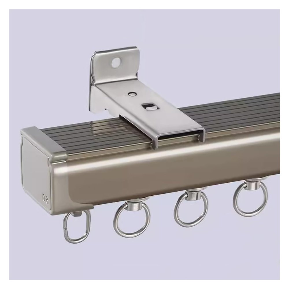 Curtain Track Ceiling Mount/ Wall Mount, 30 16 15 6 10 12 18 Ft Heavy Duty Aluminum Single Curtain Rail, Sliding Curtain Track System For Office/ Bedroom/ Living Room ( Color : A-Wall Mount , Size : 5