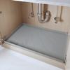 Vangostella Heavy Duty Silicone Under Sink Mat for Kitchen&Bathroom 25" x 19",Waterproof Under Sink Rubber Mat Drip Tray, Raised Edge Under Sink Liner,Prevent Drips, Leaks, Spills,Grey view 1