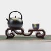 WRHUOBA Wooden Vase Base Vase Base Carved Back Pattern Antique Base Ornaments Purple Sand Teapot Cup Buddha Statue Handicraft Ornament Base Wooden Vase Stand ( Size : B ), 20010125 view 3