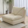 Bean Bag Chair Giant High-Density Foam Filling Sofa,Mid Century Floor Sofa, Suede/Cat Claw Leather Floor Lounge Chair Lazy Sofa Accent Chair for Living Room Bedroom Salon Office (Color : White) view 1