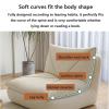 Bean Bag Chair Giant High-Density Foam Filling Sofa,Mid Century Floor Sofa, Suede/Cat Claw Leather Floor Lounge Chair Lazy Sofa Accent Chair for Living Room Bedroom Salon Office (Color : White) view 3