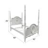 Acme Flora Contemporary Wooden Twin Bed with Poster in White view 3