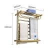 Towel Warmer/White Heated Towel Warmer Rack with Temperature and Time Control, Electric Stainless Steel Heated Towel Rail, Smart Thermostat Towel Dryer Wall Mounted Bathroom Accessories,Plug in (Pl view 4