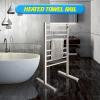 SDdPulse Electric Heated Towel Rail Radiator Portable Freestanding Towel Warmer Drying Rack with 8 Square Bars 75W 304 Stainless Steel Bathroom Thermostat Heated Towel Rack view 3