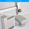 SDdPulse Electric Heated Towel Rail Radiator Portable Freestanding Towel Warmer Drying Rack with 8 Square Bars 75W 304 Stainless Steel Bathroom Thermostat Heated Towel Rack view 4