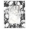 Mintoprints Skull 4x6 Picture Frame, Black White Skeleton Wood Photo Frame for Table Top Display Horizontal Display or Wall Mounting Vertical Picture Frame view 1