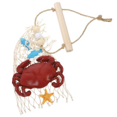 SUPVOX Nautical Crab Wall Art Pendant Ocean-themed Decorative Hanging Decor for Bathroom Living Room Garden Small and Home Decoration