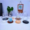 12 * 16cm Big Size Antique Base Different Top Glass Dome Vase Home Decoration Transparent Candle Cover Wedding Friend Favor Gift (1set Bird Dome Base) view 4