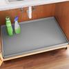 FLATO Waterproof Under Sink Mat 25" x 22" Shelf Liner for Kitchen and Bathroom, Cabinet Protector, Organizers and Storage, Flexible Silicone Drip Tray view 1