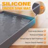 FLATO Waterproof Under Sink Mat 25" x 22" Shelf Liner for Kitchen and Bathroom, Cabinet Protector, Organizers and Storage, Flexible Silicone Drip Tray view 2