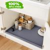 FLATO Waterproof Under Sink Mat 25" x 22" Shelf Liner for Kitchen and Bathroom, Cabinet Protector, Organizers and Storage, Flexible Silicone Drip Tray view 4
