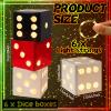 Motipuns 6 Pcs Large Dice Favor Boxes with Light, 6.7 Inch Dice Box Casino Party Decorations, LED Balloon Boxes for Las Vegas Game Night Casino Birthday Party Decorations view 2