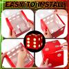 Motipuns 6 Pcs Large Dice Favor Boxes with Light, 6.7 Inch Dice Box Casino Party Decorations, LED Balloon Boxes for Las Vegas Game Night Casino Birthday Party Decorations view 3