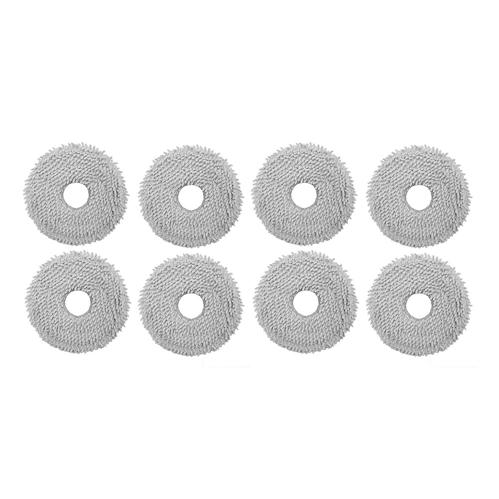 Compatible For P10/QRevo Sweeping Robot Vacuum Cleaner Cleaning Cloth Mop Pad Rag Wipe Tool Replacement Accessories 8pcs Fine Fibermaterial Mop Pads Cleaning Cloths Vacuum Cleaner Parts Mop Pad Floor