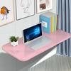 APCHJOJ Wall-Mounted Folding Table, Dining & Desk - Small, Easy to Fold, Space-Saving 60 * 50 * 2.5cm (23.6 * 19.7 * 1in) Pink view 1