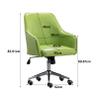 Home Office Chair Ergonomic Desk Chair PU Leather Computer Chair with Lumbar Support Armrest Swivel Adjustable Mid Back Task Chair (White) view 3