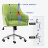 Home Office Chair Ergonomic Desk Chair PU Leather Computer Chair with Lumbar Support Armrest Swivel Adjustable Mid Back Task Chair (White) view 4