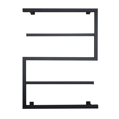 SDdPulse Towel Warmer Drying Rack Wall Mounted Electric Black Heated Towel Rack with 5 Bars, 89W 304 Stainless Steel Heated Towel Rail Radiator for Bathroom, 800X600mm,Plug in (Plug in)
