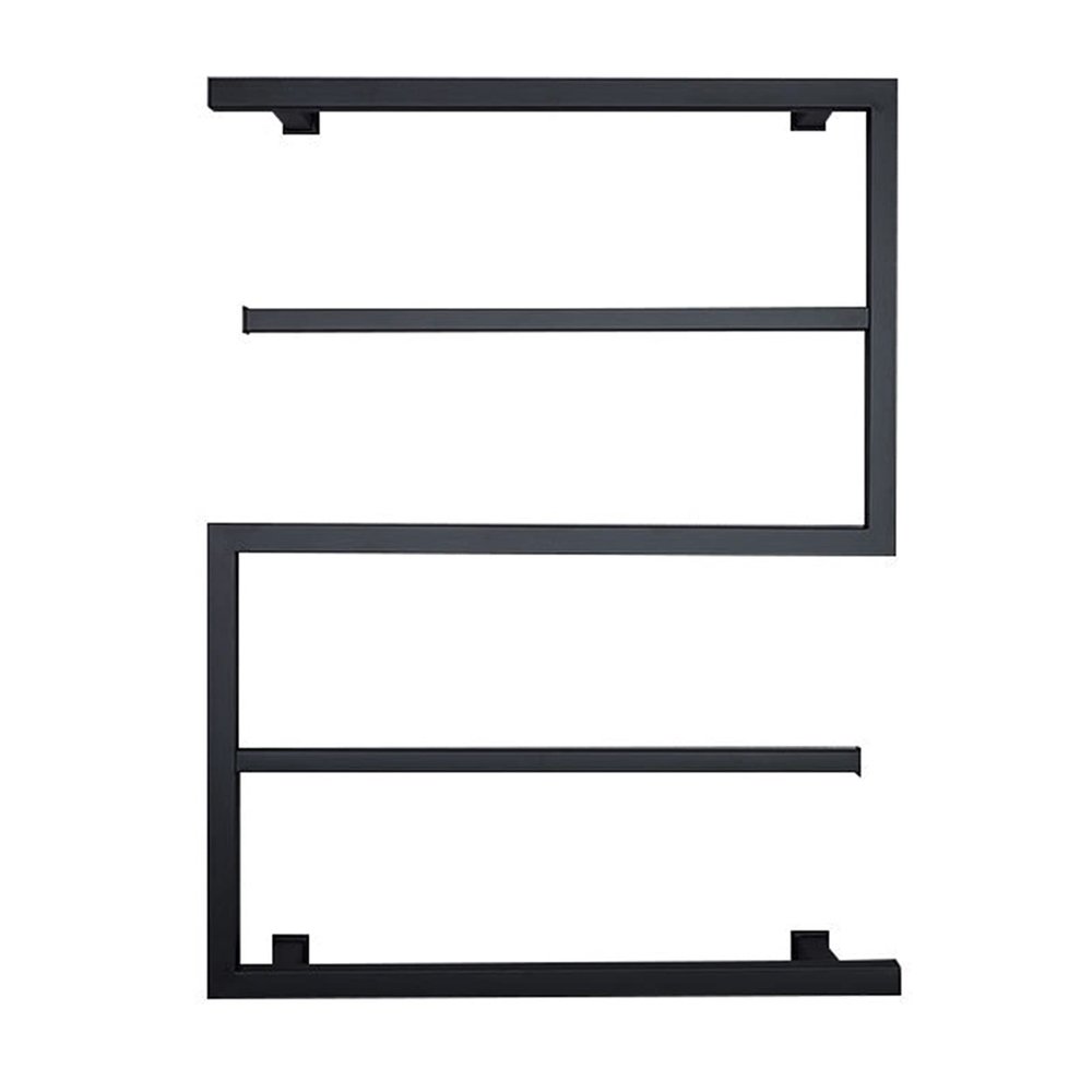 SDdPulse Towel Warmer Drying Rack Wall Mounted Electric Black Heated Towel Rack with 5 Bars, 89W 304 Stainless Steel Heated Towel Rail Radiator for Bathroom, 800X600mm,Plug in (Plug in)