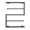 SDdPulse Towel Warmer Drying Rack Wall Mounted Electric Black Heated Towel Rack with 5 Bars, 89W 304 Stainless Steel Heated Towel Rail Radiator for Bathroom, 800X600mm,Plug in (Plug in) view 1