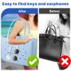 MEFFWSOER 4 PCS Key Holder for Bogg Bag, Insert Carabiner Key Chain and Hooks for Tote Bag Finding Your Keys Glasses Earphones Quickly (White) view 2