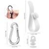 MEFFWSOER 4 PCS Key Holder for Bogg Bag, Insert Carabiner Key Chain and Hooks for Tote Bag Finding Your Keys Glasses Earphones Quickly (White) view 3
