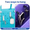 MEFFWSOER 4 PCS Key Holder for Bogg Bag, Insert Carabiner Key Chain and Hooks for Tote Bag Finding Your Keys Glasses Earphones Quickly (White) view 4
