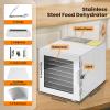 FAHKNS Food Dehydrator Machine, 8 Stainless Steel Trays, 700W Dehydrated Dryer, 190F Temperature Control, 24-Hour Timer, Dryer for dried meats, herbs, meats, beef, fruits and vegetables view 3