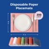 Fit Meal Prep 200 Pack Disposable Paper Placemats, 14 x 10 Inch Pink with Decorative Wavy Scalloped Edge for Restaurant Catering Dining Table, Baby Kids Birthday Parties view 2