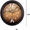 Fashion Wall Clock Creative Wall Clock Clock Digital Iron Round Industrial Retro Style Living Room Wall Hanging Decoration (40cm(16in)) view 2