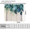 AAVEUP Peacock Curtains, Beautiful Jeweled Blue Deep Eyes Peacock Feathers Blackout Windows Treatments, Thermal Insulation Rod Pocket Drapes for Girls Kids Women Bedroom Living Room Bathroom 52x84in view 2