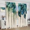 AAVEUP Peacock Curtains, Beautiful Jeweled Blue Deep Eyes Peacock Feathers Blackout Windows Treatments, Thermal Insulation Rod Pocket Drapes for Girls Kids Women Bedroom Living Room Bathroom 52x84in view 4