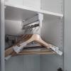 Closet Rod for Hanging Clothes, Bedroom Stainless Steel Wardrobe Rail Tube - Extendable Pull Out Closet Rod, 30-60cm Adjustable Wardrobe Rods, Sliding Closet Rod For Wardrobe, For Trousers Clothing St view 1