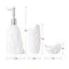ERoomQ Bathroom Accessory Set Bathroom Accessories Set Leaf Shape Sandstone Bathroom Accessory Set 4 Pieces Bathroom Set Included Soap Dispenser Soap Tray Bath Accessory Set (Green) view 2