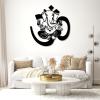 Cadeali Ganesha Metal Wall Decor, Ganapati Elephant Modern Metal Wall Art, Om Decor, Lord Ganesha Sign, Living Room, Bedroom, Yoga Room Art (38"x 39"| 97x100cm, Gold) view 3