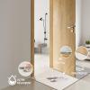 Yancorp 2'x3' Ultra Thin Bathroom Rugs,Low Profile Bath Rug,Rubber mat,Fit Under Door,Non Slip,Machine Washable Shower Rug,Khaki view 3