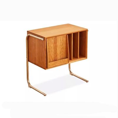 SONGCHAO Book Shelf Cherry Wood Bookcase Solid Wood Magazine Cabinet Bookshelf Side Table Bedroom Storage Cabinet Simple Log Cube Storage Organizer