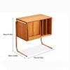 SONGCHAO Book Shelf Cherry Wood Bookcase Solid Wood Magazine Cabinet Bookshelf Side Table Bedroom Storage Cabinet Simple Log Cube Storage Organizer view 3