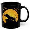 Lovesout Gargoyle Gecko Silhouette Halloween Moonlight Coffee Mug Black Ceramic 11oz Pet Owner Gifts view 1