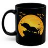 Lovesout Gargoyle Gecko Silhouette Halloween Moonlight Coffee Mug Black Ceramic 11oz Pet Owner Gifts view 2
