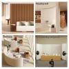JCWGLY Room Dividers Folding Privacy Screen Paper Wall Panel Room Divider, Freestanding Partition Screen for Home Living Room Bedroom Office, Portable Movable(Gray-,2~3mx2m) view 4