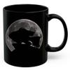 Lovesout Bolivian Ram Cichlid Silhouette Moon Night Coffee Mug Black Ceramic 11oz Pet Owner Gifts view 1