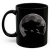 Lovesout Bolivian Ram Cichlid Silhouette Moon Night Coffee Mug Black Ceramic 11oz Pet Owner Gifts view 2